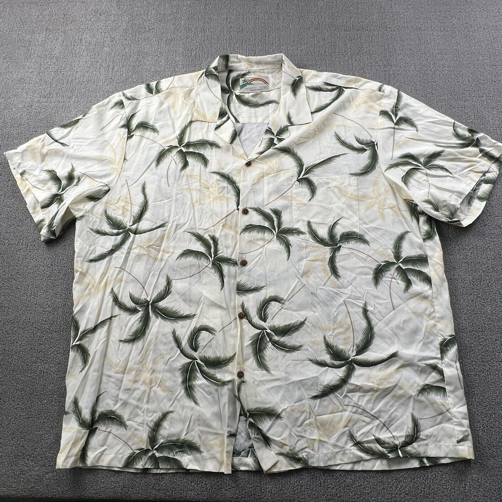 Vintage Paradise Found Shirt Adult 2XL XXL Button Up Short Sleeve Hawaiian Men's